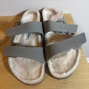 Birkenstock Arizona Shearling Lined Sandals Size 46 Men\'s 13 Taupe NEW Birkenstock | Shoes | Birkenstock Arizona Shearling Lined  main image 4